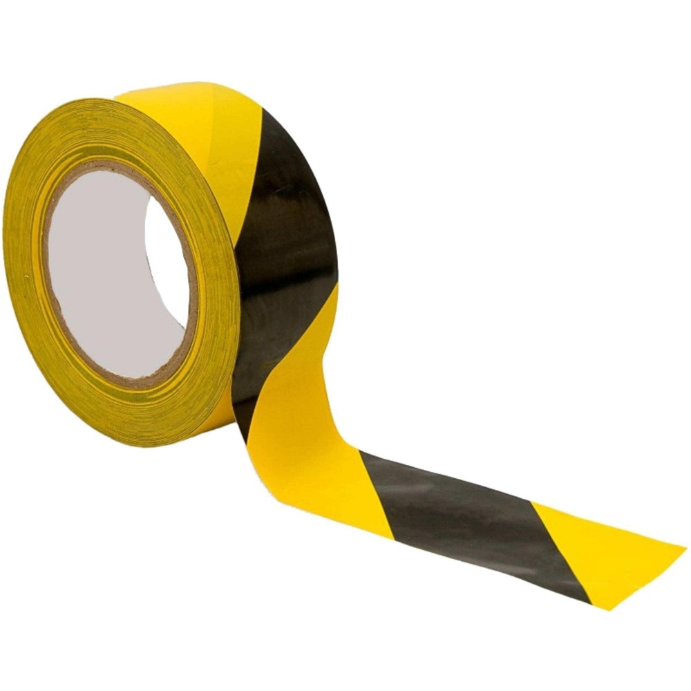 Лента для маркировки, 50мм, 33м.п. черно-желтая