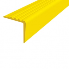 Угол противоскользящий самоклеющийся, ПВХ, 44мм/3,5мм, 12,5м желтый