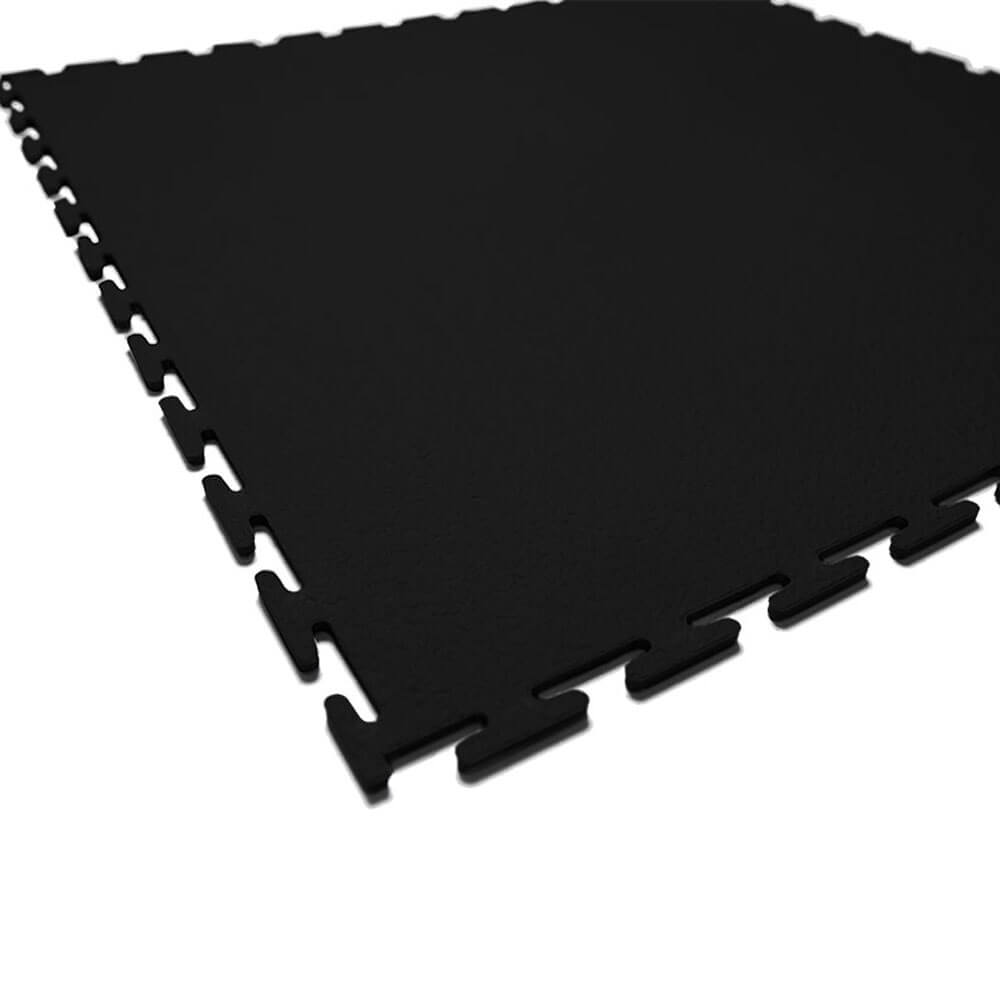 Плитка модульная, ПВХ, 500*500*7мм, шагрень, черная