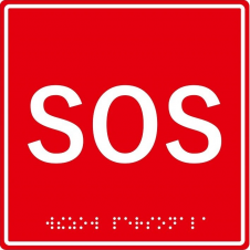 Пиктограмма тактильная, "SOS", ПВХ, 150*150мм
