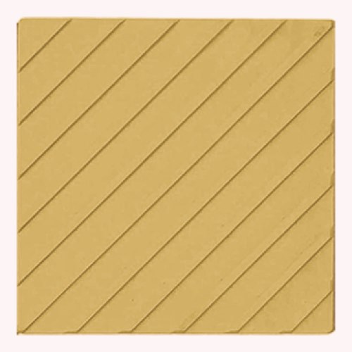 Плитка тактильная, бетонная, 500*500*50мм, диагональ, желтая