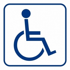 Пиктограмма тактильная, "Доступность для инвалидов в креслах-колясках", ПВХ, 100*100мм