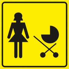 Пиктограмма тактильная, "Доступность для родителей с колясками", ПВХ, 200*200мм