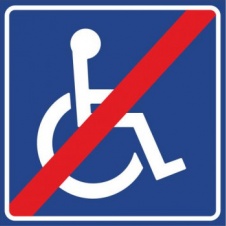 Пиктограмма тактильная, "Не доступно для инвалидов - колясочников", ПВХ, 100*100мм